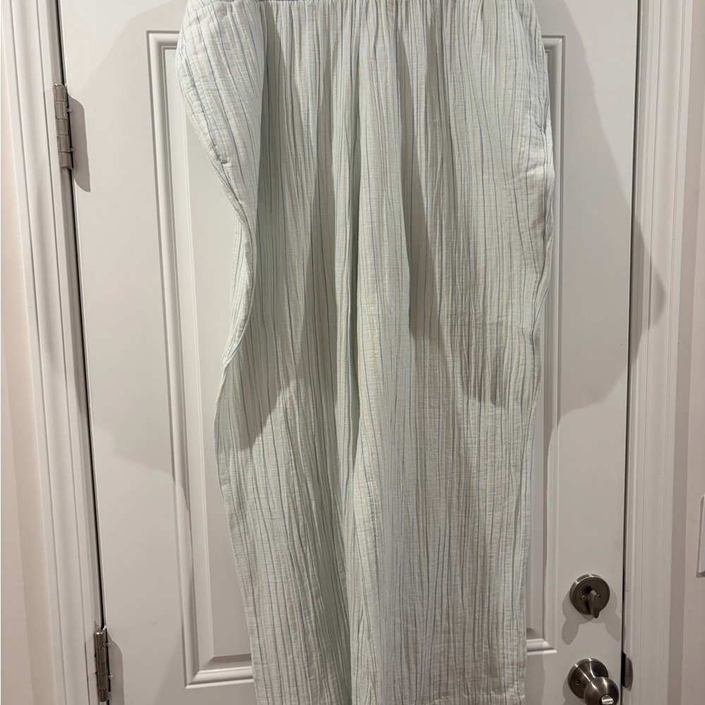 Wonderly wide leg gauze stripe pants for Women